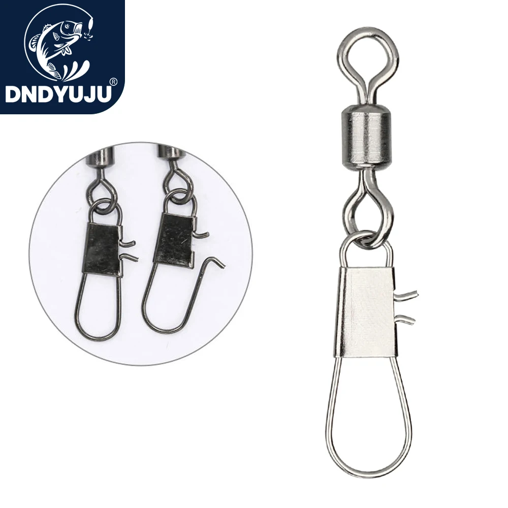 Fishing Quest - DNDYUJU 50pcs Fishing Connector Rolling Swivel