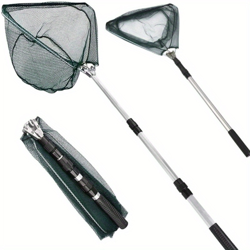 Landing Net Telescopic - Foldable Triangle Fishing Landing Net Telescopic