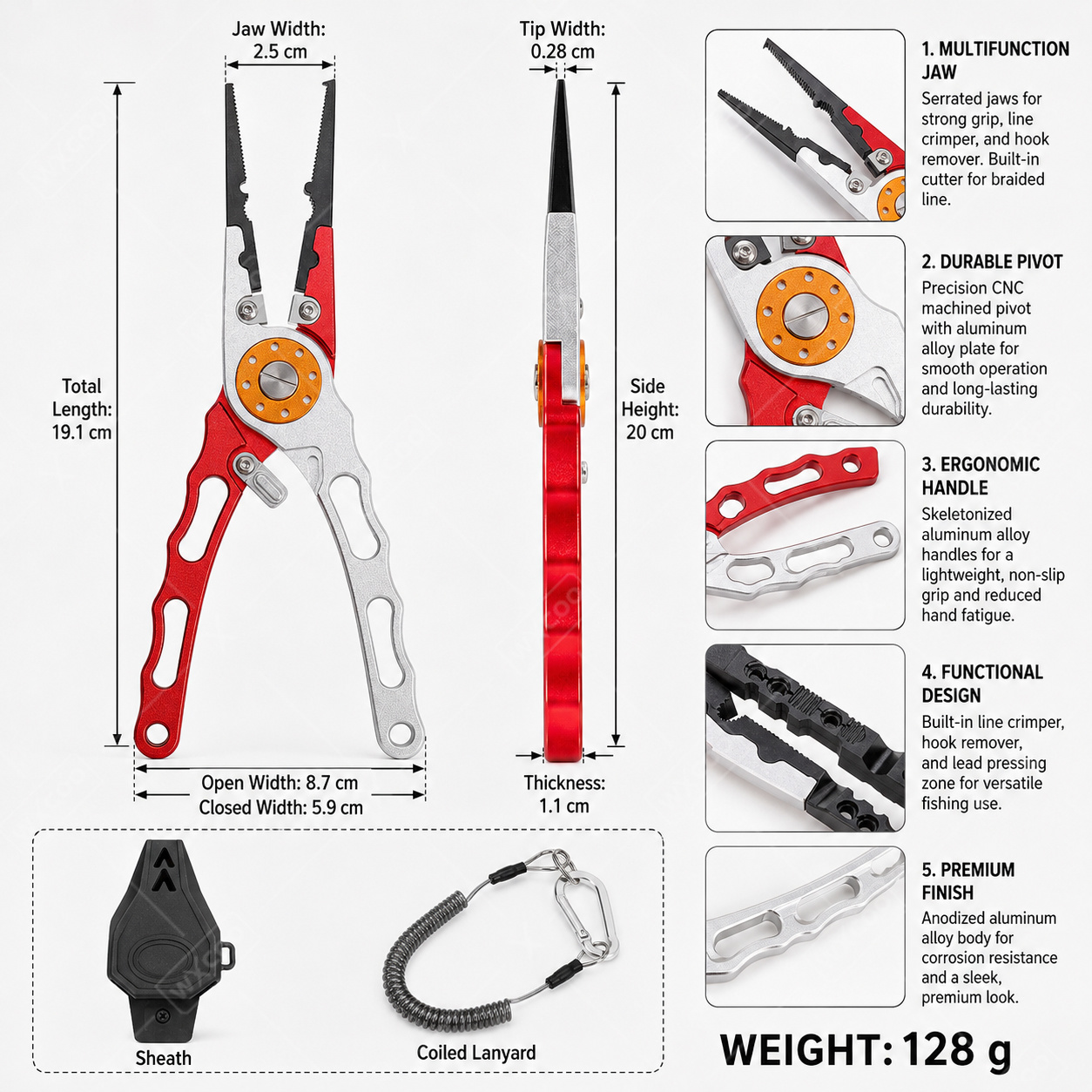 WXCOO Split Ring Pliers Hook R - Saltwater Fishing Hook recension och pris