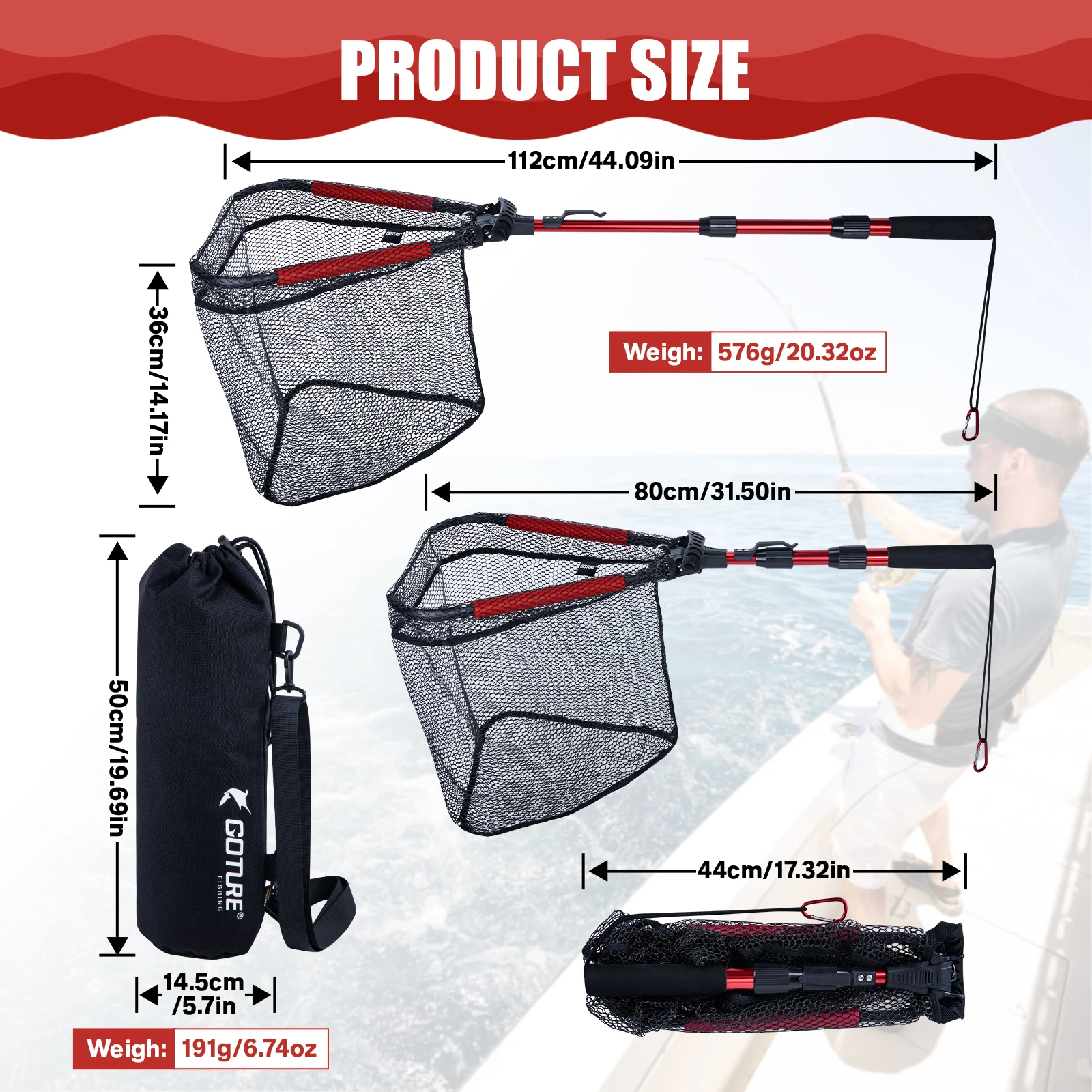 Goture Folding Fishing Brail N - Landing Net Telescopic recension och pris