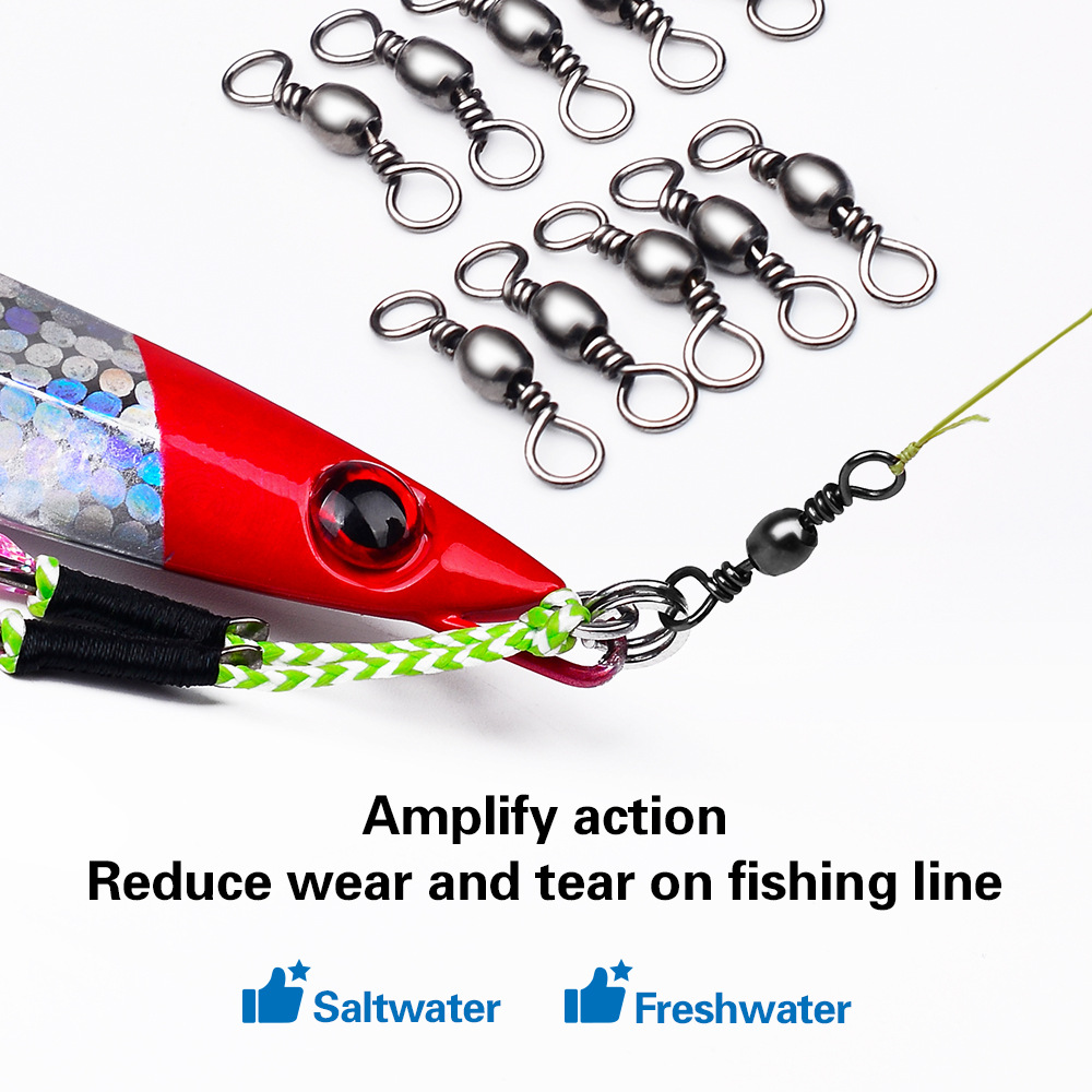 100Pcs Fishing Swivels Connect - Saltwater Fishing Hook recension och pris