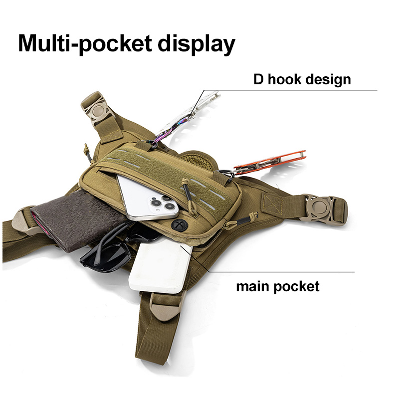 Tactical Front Chest Rig Bag V - Fishing Vest Jacket recension och pris