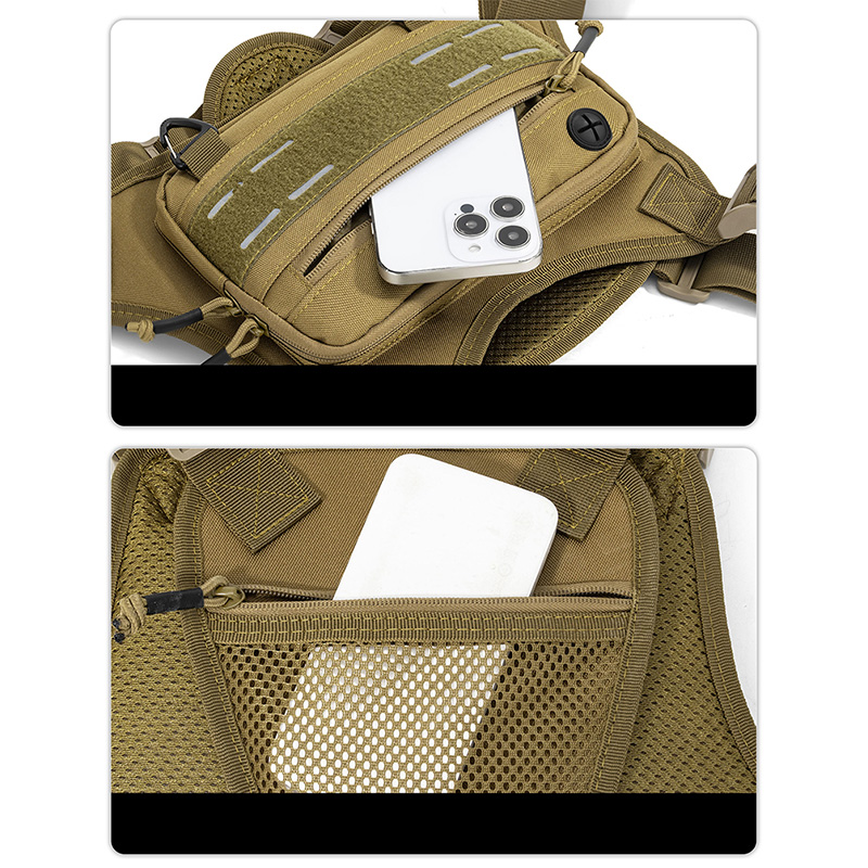 Tactical Front Chest Rig Bag V - Fishing Vest Jacket recension och pris