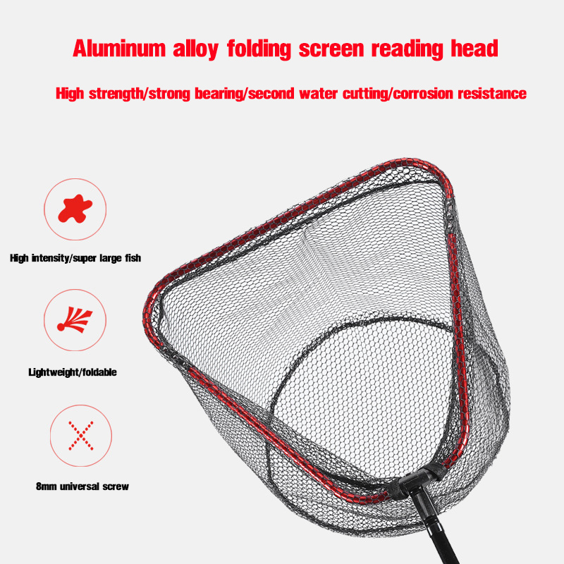 Aluminum Alloy Rubber Coated F - Landing Net Telescopic recension och pris