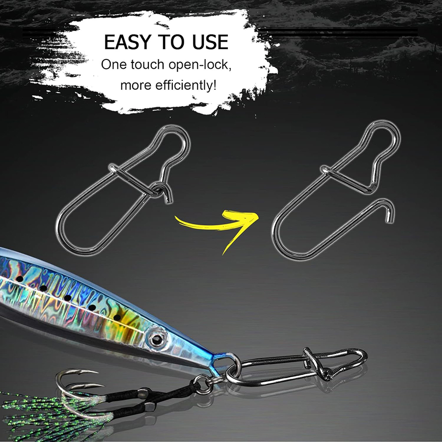 50Pcs Crankbait Snaps Stainles - Fishing Quest recension och pris