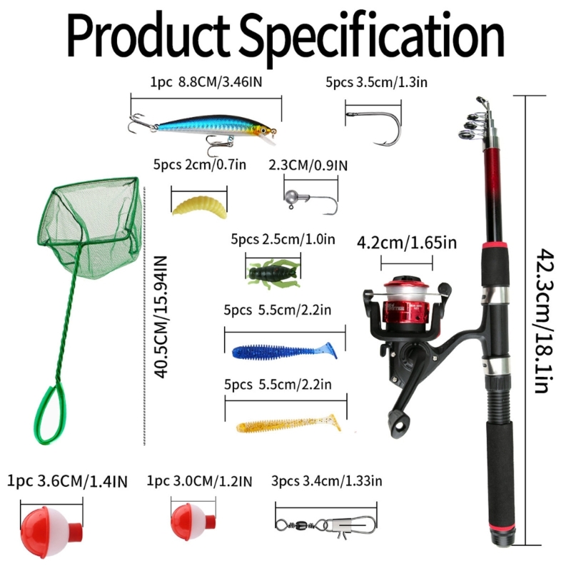Telescopic Rod Float Baits Hoo - Landing Net Telescopic recension och pris