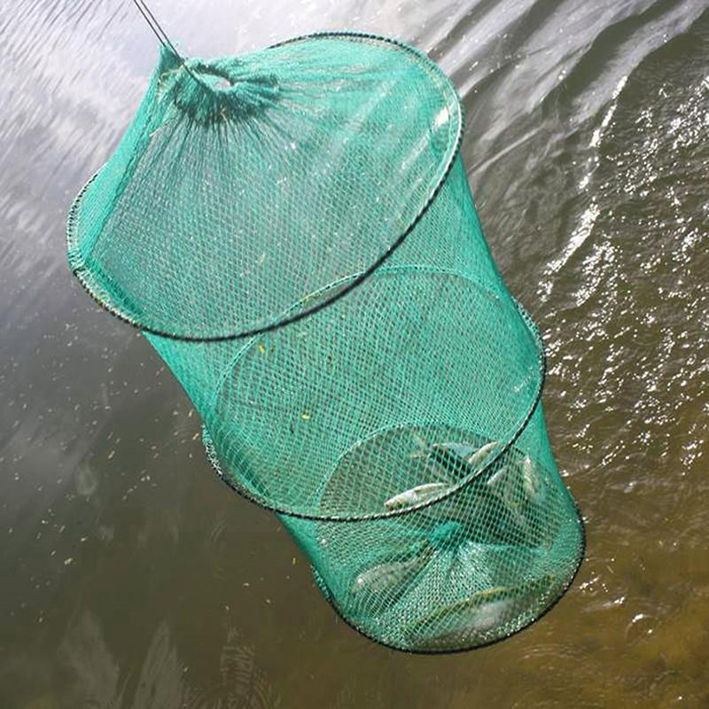 Folding Round Nylon Mesh Metal - Landing Net Telescopic recension och pris