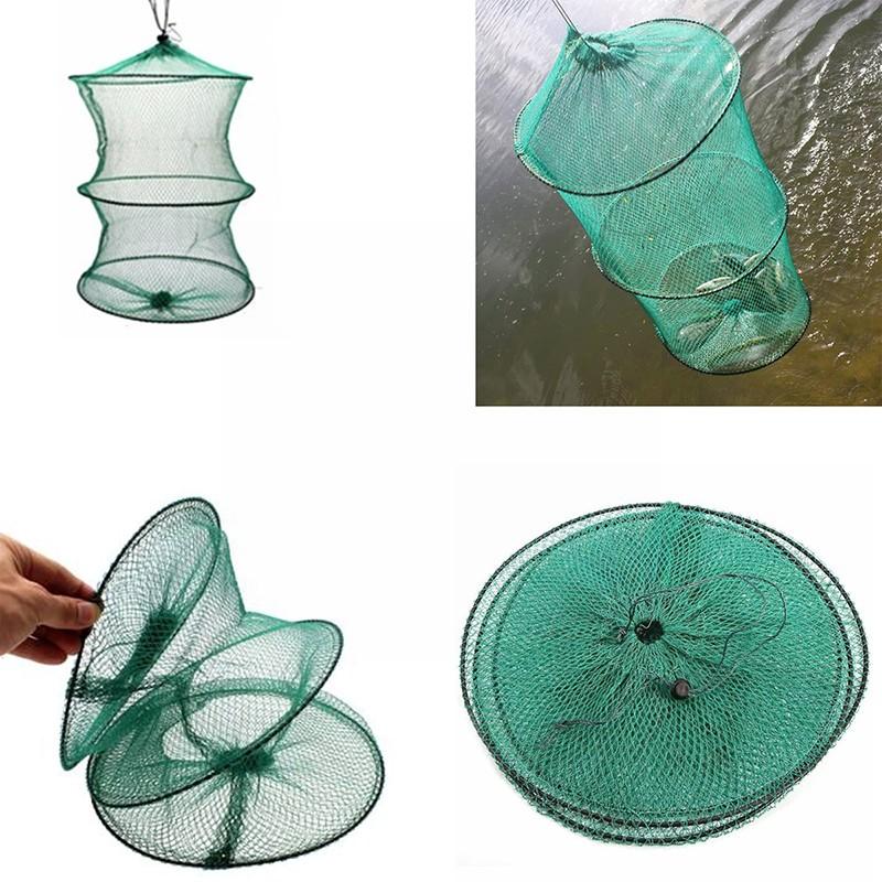 Folding Round Nylon Mesh Metal - Landing Net Telescopic recension och pris