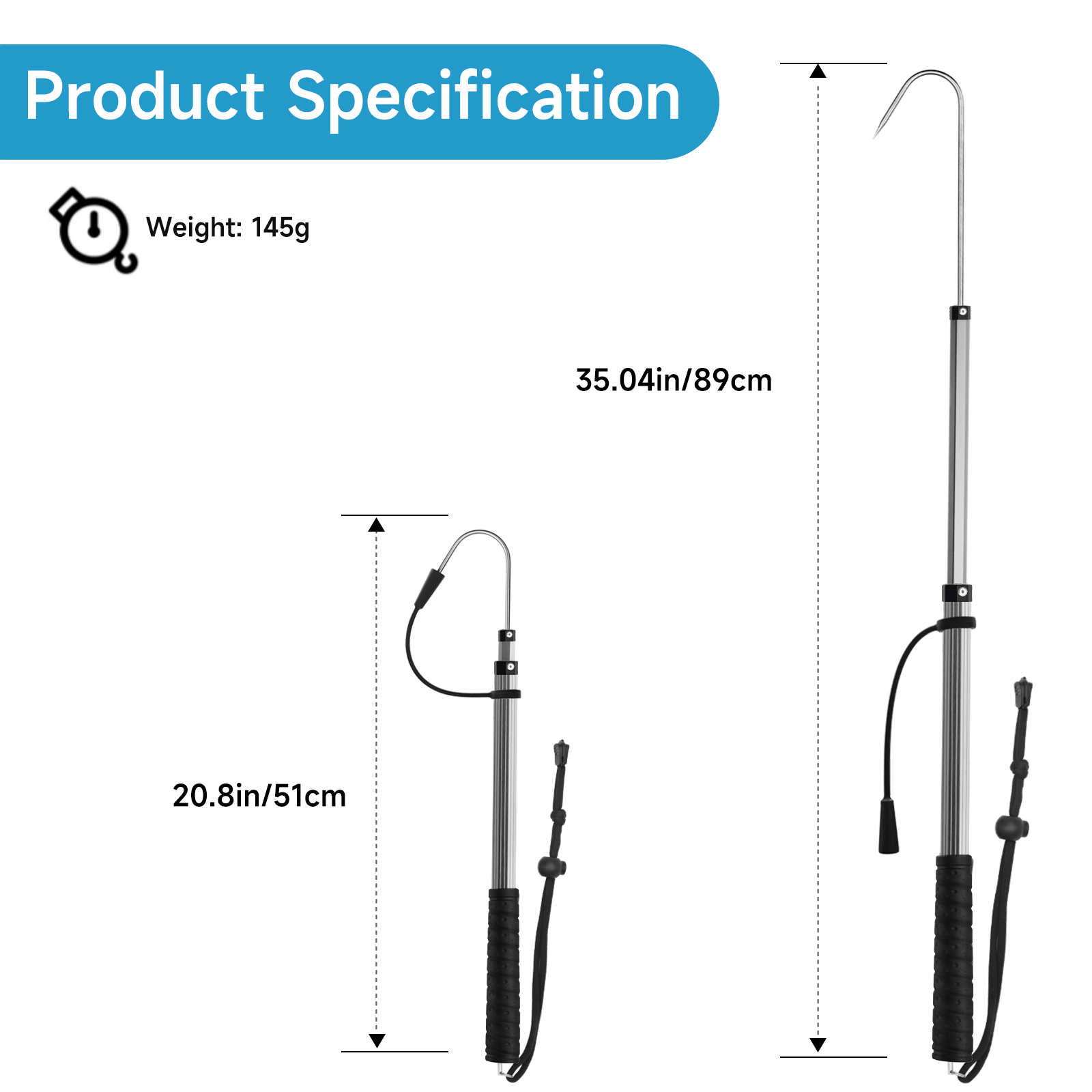 SANLIKE 90cm Telescopic Fishin - Saltwater Fishing Hook recension och pris